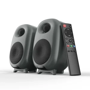 3 Inch High End Audiophile Home Bookshelf Active Hi Fi Speakers 50-100W 35Hz-22kHz Two Way RGB LED Gaming Party Speakers