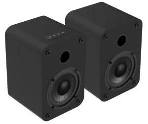 3-Way 2.0CH Stereo Home Theater Passive Bookshelf Speakers Pair 150W Wood Mini Speakers for Computer Memory Speakers