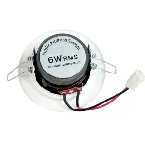 3 inch Mini Iron Ceiling Speaker 70-120V 6W In-Wall Loudspeaker Public Address Speakers for Schools Hospitals Public