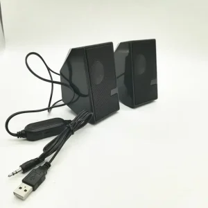 3.5 mm Wired Computer Speaker with Volume Control and Powered Bass Module