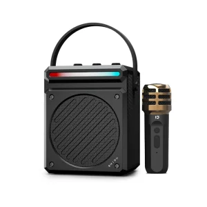 30W 4 Inch Loud Sound RGB Light Karaoke Party Bluetooth Portable PA System Speaker with Wireless Microphone