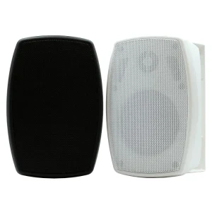 30W 5 Inch Black White Wall Mount Speaker Audio Sound Equipment PA System with Bracket
