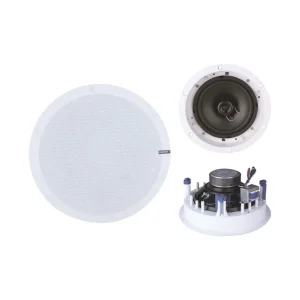 30W 8 Inch Recessed Ceiling Powered Speaker Frameless In Ceiling Metal Durable Speaker