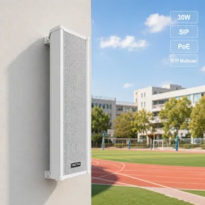 30W IP Column Array Speakers for Parking PA System VOIP Loudspeaker