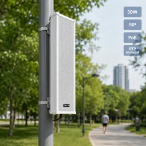 30W IP Powered Column Speakers PoE Outdoor Speakers PA Systems VOIP Speakers