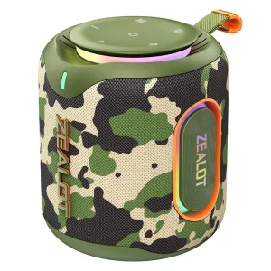 30W IPX-6 Waterproof Bluetooth 5.4 Speaker Support TF Card Aux Input RGB LED Light Portable Wireless Speaker