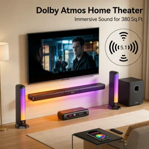 320W Dolby Apollo S80 Soundbar with Multiple Connectivity (eARC/Opt/AUX/BT) for Easy Setup