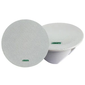 3W 6W 10W 100V Fast Mount ABS Plastic White Round Full Range Ceiling Speaker PA System Loudspeaker