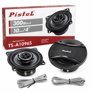 4 Inch 2 Way Coaxial Car Door Speaker 300W Max 25W RMS 4 Ohm 91dB IMPP Cone Tweeter With Grille For Universal Car Audio Upgrade