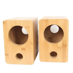 4 Inch Full Range Speaker Unit Shell Empty Box Hifi Home Audio Bamboo and Wood Handmade LoudSpeaker Case DIY 1PCS