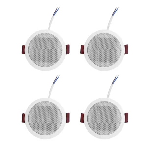 4 Pack Bluetooth Ceiling Speakers CB-410 Master + 3 Slaves Multi Zone Audio System Low Power No Complex Wiring