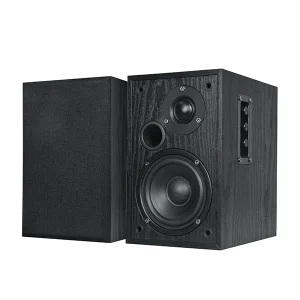 40W 2CH Super Bass Wooden Enclosure Box Bookshelf Computer Desks Power Amplifier Audio Stereo Hifi Home Theatre System Speaker
