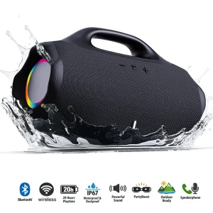 40W LED Super Boombox 4 Wireless BT Speaker Portable RGB Lighting Waterproof Handle Boombox4 Home Party FM