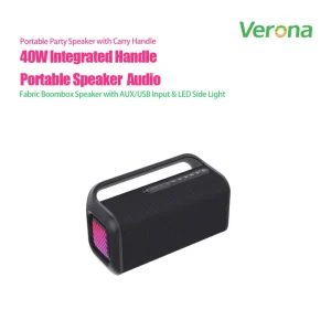 40W Portable Outdoor Speaker Built-in Handle RGB Light Waterproof IPX5 Wireless Enhanced Bass Built-in Mic 3000mAh Battery