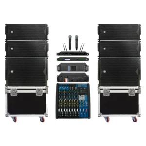 (4+2) Dual 10 Inch Passive Wood Shell Line Array Speakers LA Series Ferrite Magnet 700W Mono Audio 3 Year Warranty