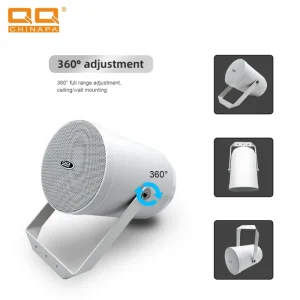 5 Inch 70V 100V Directional Projector Speaker ABS Wall Mount Speaker 2.5W 5W 10W Adjustable Power PA Loudspeaker