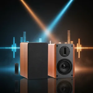 5 Inch Bookshelf Speaker Professional Monitor LoudSpeaker Active and Passive Home Theater Audio System