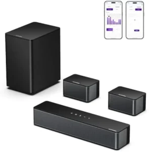 5.1 Sound Bar for Smart TV Virtual Surround Sound System for TV 320W APP Control Home Theater Soundbar Poseidon D50