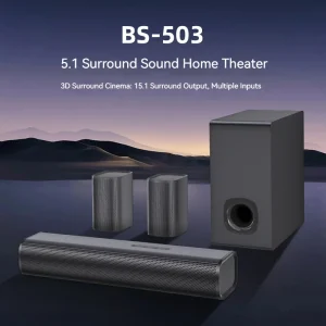 5.1 Surround Soundbar System 150W Wireless Subwoofer Bluetooth 5.3 DSP TV Speaker 3D Home Theater OEM