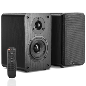 5.25” Home Theater Wooden Bookshelf Speakers with Aluminum Voice Coils
