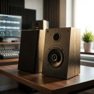 5.25 Inch 30W Loud Speaker System Home Sound Equipment Wooden Wall Speaker