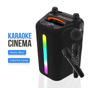 50W BT Speaker Box Portable Mini Karaoke Speaker RGB Speaker for Party Built in Microphone 6000mAh Portable Subwoofer