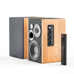 50W Bluetooth HIFI Active Wooden Bookshelf Speaker USB Wireless Optical Home Theater System