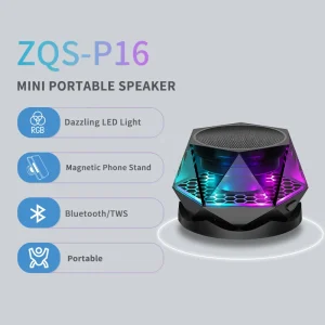 5W Bluetooth Portable Wireless Outdoor Speaker with RGB LED Lighting for Use in Outdoor Activities