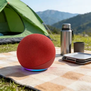 5W Portable Speaker with RGB Lighting Effect Powerful Bass Crisp Sound Waterproof Design for Outdoor SOM-023