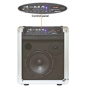 6 Inch Portable Bluetooth U Speaker Remote Control Blue 40kHz 150W Output Power Home Theatre Use Digital LED Display 10W Power