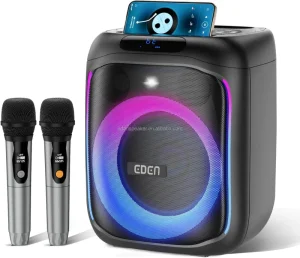 6 Inch Stereo Portable Professional Wireless BT Big Speakers Outdoor DJ Bluetooth Party Speaker With LED Light