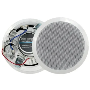 6-inch Full-Range Ceiling Loudspeaker System Passive Sound Speaker for Parties / Public Adress System/home Theater