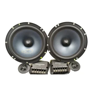 6.5 Inch 120W Full Range Coaxial Speaker with Iron Tweeter Treble Two Way Crossover for Car Audio Sound Disc Style