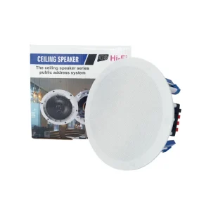 6.5 Inch 20W Coaxial Ceiling Speaker PA System Metal Magnetic Grille For Hotel School Factory Mall
