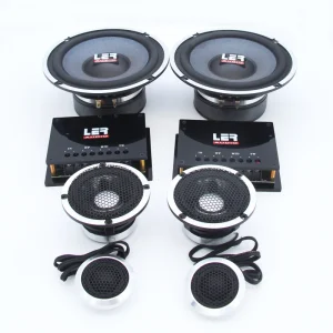 6.5 Inch 3-Way Component Car Speakers 1.5″ Tweeter + 3.5″ Midrange for Car Audio Upgrade A-Pillar Mold