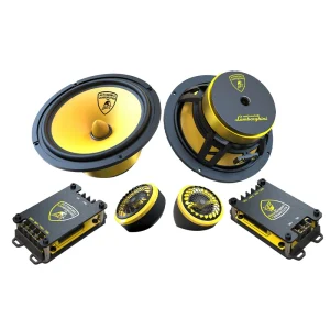 6.5 Inch 60W Professional Car Coaxial Component Speakers Silk Dome Tweeters Aluminum Crossover 25ASV Voice Coil Full Set 12V