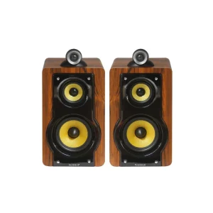 6.5 Inch Bookshelf Speaker Hifi Audio Passive 3 way Frequency Solid Wood Leather High power Home Speakers