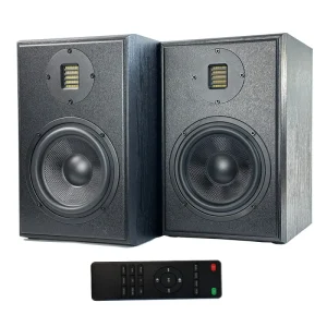 6.5 Inch Bookshelf Speakers Wooden Monitor Active Fever Hifi Home Theater System Music Sound Equipment Amplifiers Speaker