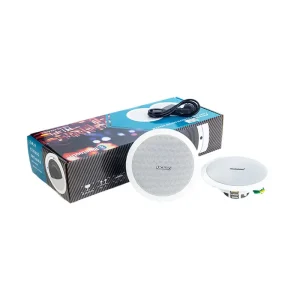 6.5″ Inch Wired Active Ceiling Flush Speaker Home Theatre Stereo Sound Woofer IPX-6 Waterproof 10-30W Two-way