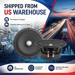6.5″ Mid range Speaker with Bullet 4 Ohm RMS 180 Watts Aluminum Basket Pro Sound Home Theater Audio System