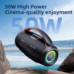 60W High Power Portable Audio Player Waterproof Subwoofer with TWS for Outdoor Party Chargeable Speakers