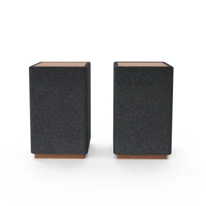 60W Output Power Bookshelf Speaker with Fabric Cloth Black Home Theater Use for Easy Control