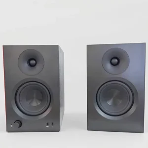 60W Z01 Desktop Monitor Speaker 4 Inch Bass Studio Computer Speaker BT Function Black Wooden Cabinet Passive Speaker