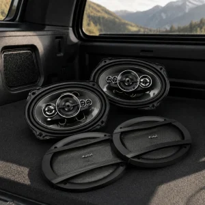6×9 Inch 5-Way Coaxial Oval Car Speaker 1000W Max 100W RMS 4 Ohm 92dB 45Hz-22kHz IMPP Cone Tweeter Grille Rear Deck Truck