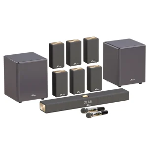 7.2.6 CH Soundbar with 2X8″ Wireless Subwoofer 6 Surround Speakers 680W Home Theater Speaker with ARC Optical AUX USB Coaxial