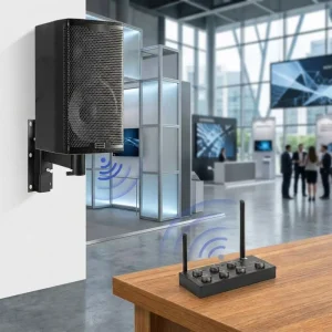 8 10 12 Inch Pro Audio Wooden Wireless 4 Ohm 260W Speaker Hanging Sound System for Trade Show Commercial Promotion