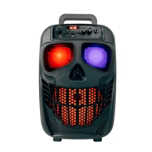 8″ 10W Multifunction Portable Speaker with Wired Mic Aux Colorful LED Supports FM Radio/USB/TF Card