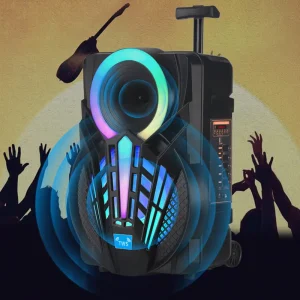 8″ 12″ 15″ Portable Outdoor Party TWS Speaker RGB LED Lighting Wireless Hifi Powered Woofer Sound Box Battery PA System