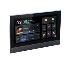 8 Channel Music Amplifier Smart Home with 7 Inch Touch Screen Wall Power Tuya Control Panel Connectable BT Speaker