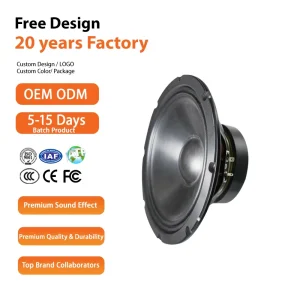 8 Inch 4 Ohm 50-100W Deep Bass Woofer OEM ODM Car & Home Audio Speaker Driver for Vehicle and Home Sound Systems